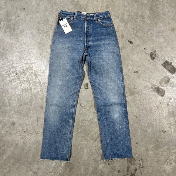 $499 NWT RE/DONE x LEVI'S HIGH RISE STOVE PIPE JEANS SZ 25 - Picture 2 of 7